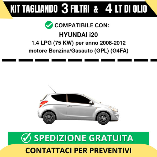 Tagliando per hyundai i20 - per,