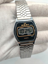 NOS OROLOGIO AGAY LCD QUARTZ - ANNI 70 - TIPO CASIO / SEIKO