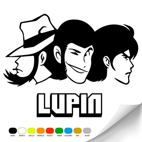 Adesivo lupin goemon jigen - adesivo, lupin,