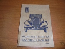 FIAT BALILLA 4 MARCE CATALOGO PARTI DI RICAMBIO ORIGINALE 1937