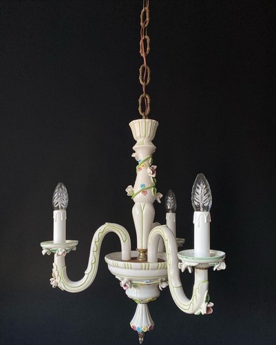 Antico lampadario ceramica - in,