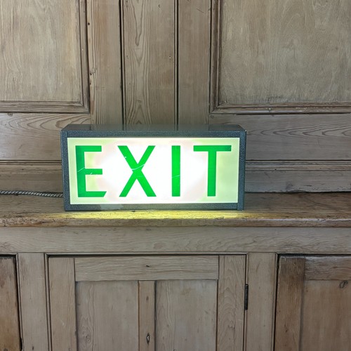Vintage exit sign illuminated - vintage,