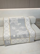 Coperta neonato stile H lana e