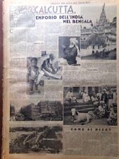 Pagina Anni 40 WW2 Calcutta India Bengala Donna Giapponese Marte Giovanni Grasso
