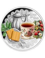 TIME FOR TEA moneta argento 1$ Niue 2025