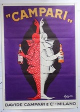 CAMPARI BIFRONTE  MANIFESTO PUBBLICITARIO AFFICHES CAPPIELLO 100X140