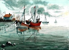 Old Boats In The Harbor