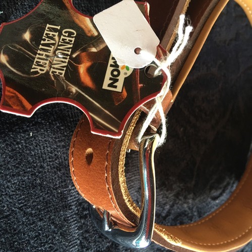 Collare puro cuoio marrone - in,