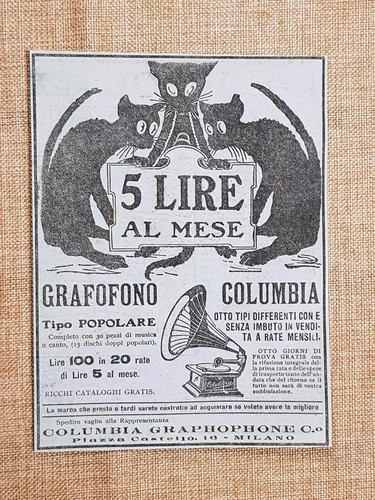 Grammofono columbia lire al - 5,