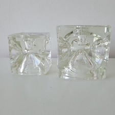 2 candelabri vintage vetro