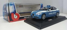 Alfa Romeo Giulia Polizia Italiana Burago Security Team 1:24 Usato + Box GM Shop