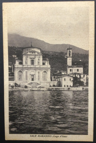 Sale marasino ntica cartolina - marasino,