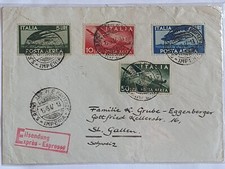 1947 REPUBBLICA ITALIANA busta viaggiata 25 E 50 lire di posta aerea cat. 400,00