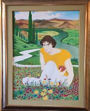 Quadro ad olio su tela. Libera interpretazione di un disegno di Milo Manara 