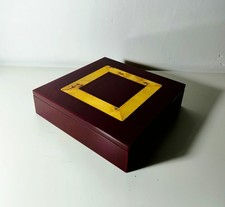 Scatola portasigarette design Tommaso Barbi vintage lucite radica anni 70 