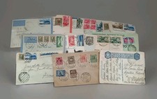 Colonie Italiane storia postale lotto 14 pezzi RARI a.v. catalogo