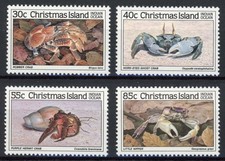 Isola di Natale 1985: Granchi - Buon set francobolli MNH molto belli