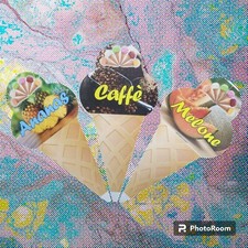 16 SEGNAGUSTI GELATO FORMATO 7,5X16 IN POLIPROPILENE 0,4MM CON PERSONALIZZAZIONE