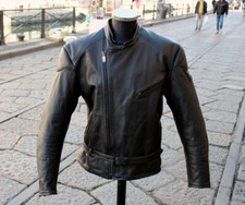giacca pelle uomo biker moto vintage pelle Ixs caferacer taglia 2XL