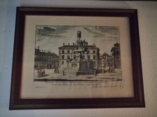 Antico quadro stampa Fontana