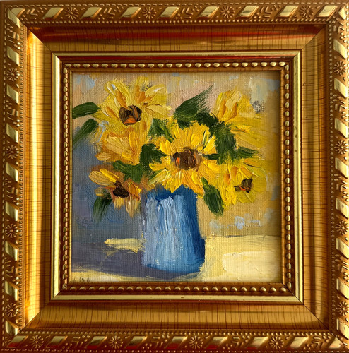 Quadro olio girasoli