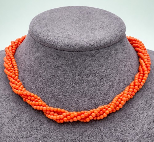 Collana corallo mediterraneo - collana,