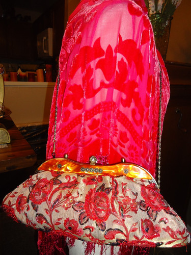 Borsa sera floreale con - borsa, da