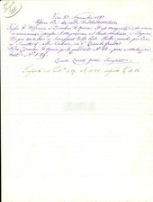 1890 FANO (PU) Azienda PONTE METAURO Scarico tavoloni per mangiatoia *Documento