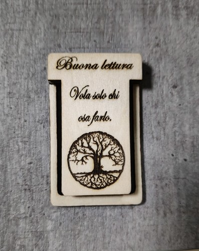 Segnalibro legno - in,