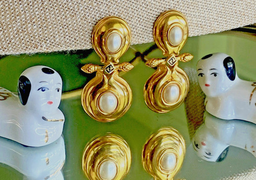 Orecchini vintage fendi - orecchini,