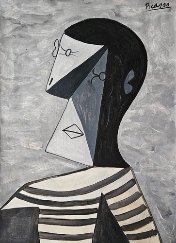Dipinto olio tela cubista - tela,