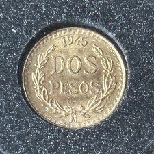 1945 MO Messico Oro 2 Pesos