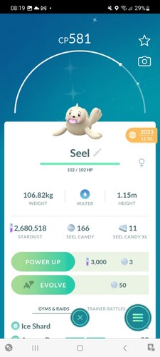 Pokemon shiny seel - pokemon, go