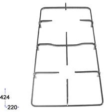 LOFRA GRIGLIA 2 FUOCHI PER CUCINA GAS PIANI COTTURA CM.42,4 X 22 NERO LUCIDE 