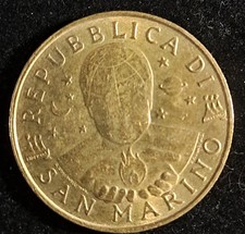 Moneta 200 lire 1997 Pittura