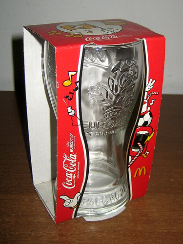 Bicchiere coca cola uefa euro - bicchiere,