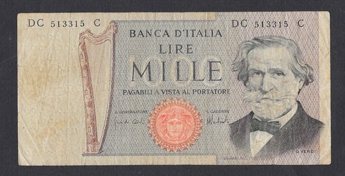 Italia banconota lire 1000 - italia,