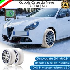 COPPIA CALZE DA NEVE OMOLOGATE TAGLIA M PER MERCEDES CLASSE A W176