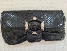 Pochette Silvano Biagini Pitone Serpente Nera Italia