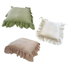 Cuscino per sedia con volant, stile rustico con lacci, comodo, elegante,