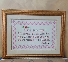 Quadro Punto Croce Fatto A Mano. Frase cristiana Della Bibbia.