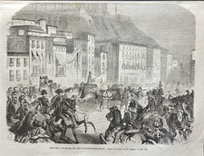 Stampa antica 1862 Napoli