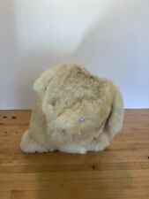 Antico giocattolo pecora di peluche per bambini realizzato in vera pelliccia di coniglio!