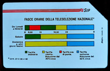 SCHEDA TELEFONICA SIP FASCE ORARIE TELESELEZIONE NAZIONALE ANNI '90