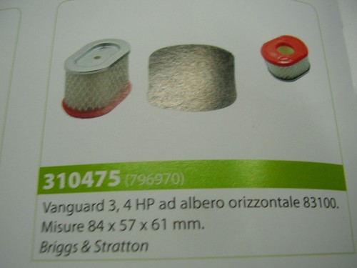 Filtro aria motore - briggs, &