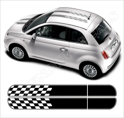 Fiat 500 stripes abarth racing - stripes,