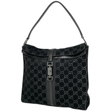 Borsa a tracolla Gucci Jackie Line in camoscio nero vintage autentica