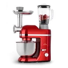 Robot da Cucina Multifunzione Tritacarne Frullatore a Piantana 2000W 5L Acciaio Inox Rosso
