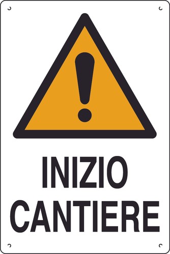 Cartello segnaletico inizio - cartello,