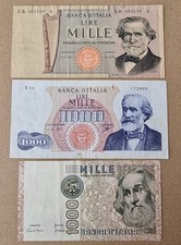 TRIS DI MILLE 1000 LIRE REPUBBLICA ITALIANA VERDI 1° E 2° TIPO MARCO POLO
